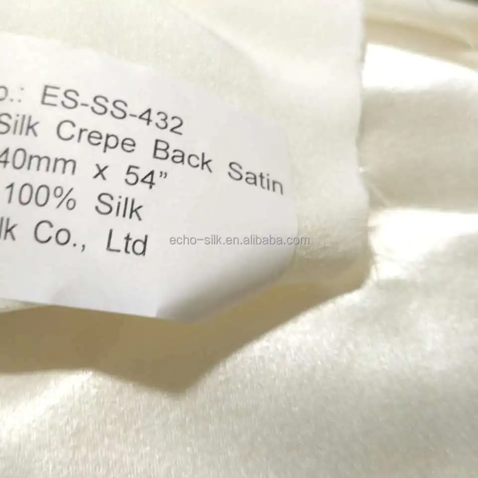 100% silk satin back crepe fabric  for wedding dress