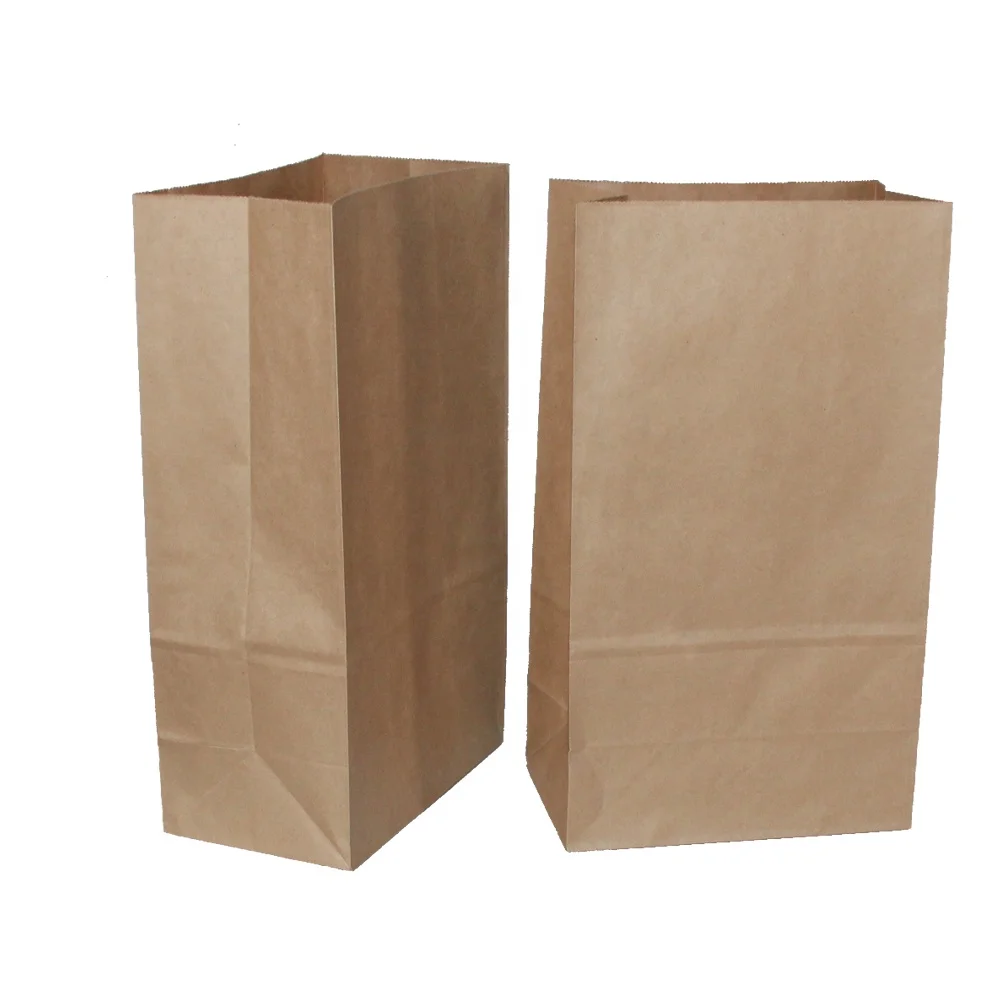 Custom Printed Your Own Logo Cheap Small White Brown Kraft Gift Craft Shopping Paper Bag Without Handles