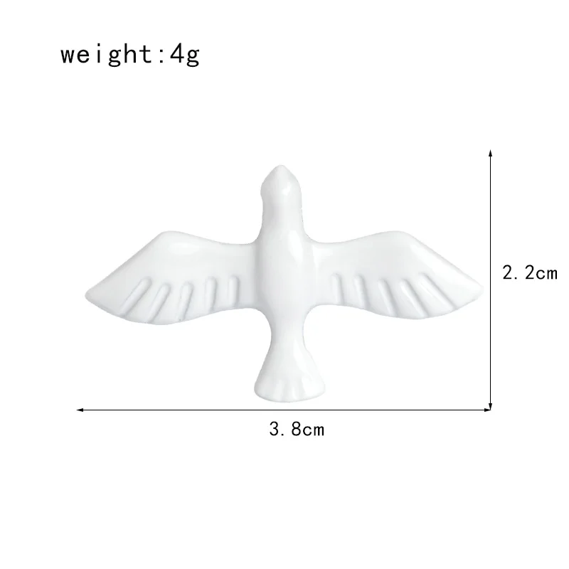 QIHE Bird Pins Bird Brooch Fashion Jewelry Wholesale Drmetalipping Brooch Pin Decoration Peace Dove Pin Peace Pigeon White Alloy