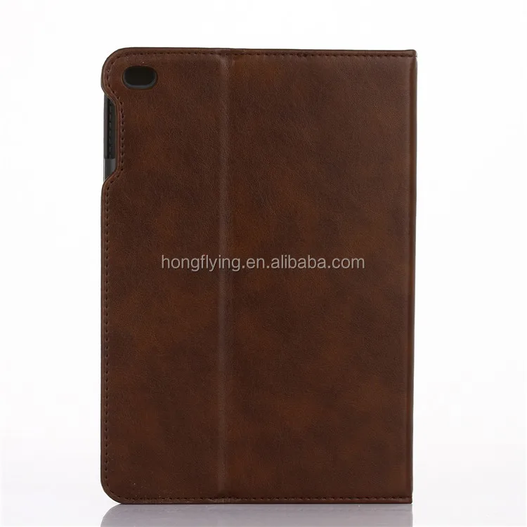Premium leather card slot stand card holder leather tablet case for I-pad mini 4