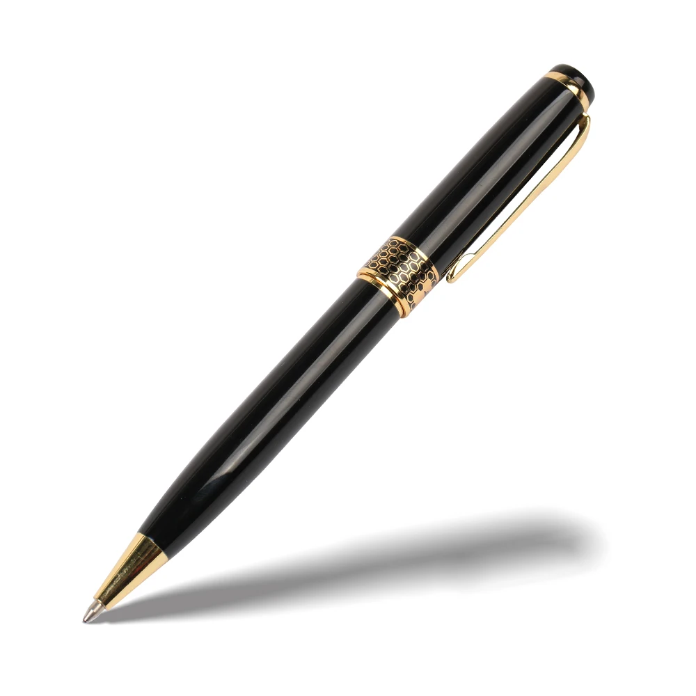 Durable Personalized Company Gift Metal Ballpen High Quality Advertising Twist Ballpoint Pen With Golden Clip