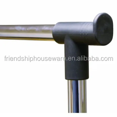 Manufacturer Adjustable Garment Rack Clothing Rail with Wheels - Black hot sale