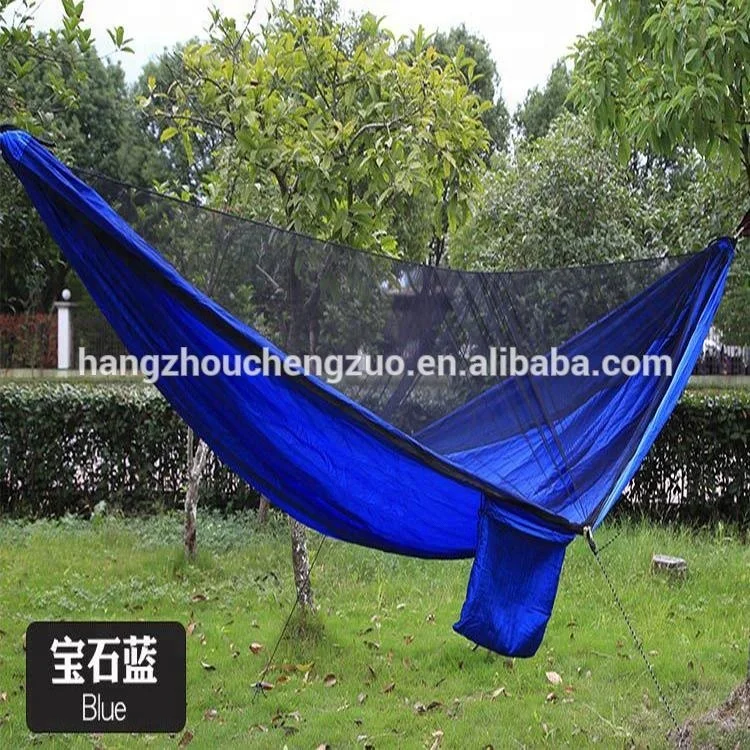 Горячая продажа анти москитный сетчатый гамак, CZD-037 двойной человек гамак с москитной сеткой, Парашютная ткань двойной гамак палатка
