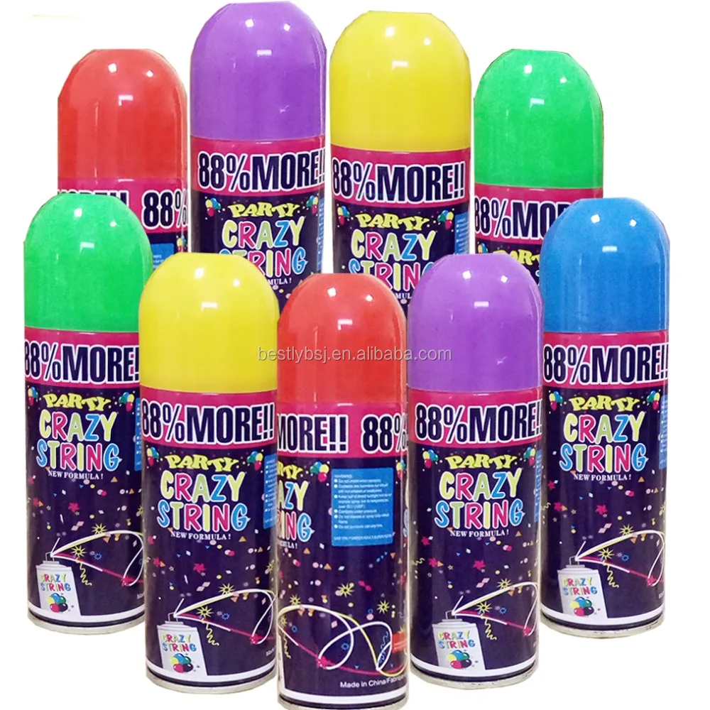 Colorful Silly String Spray Party Crazy String colorful ribbon