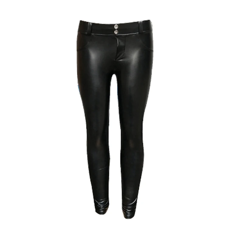 Wholesale PU Pant Wet Look Zip Tight Latest Men Formal Pant Design Leather Pants Women