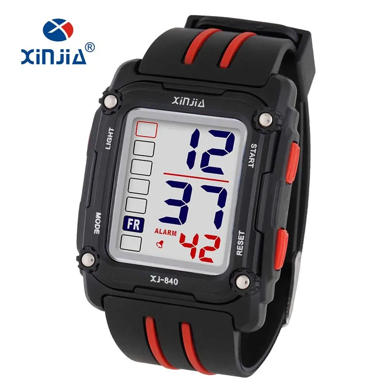 Модные цифровые электронные спортивные часы с будильником датой