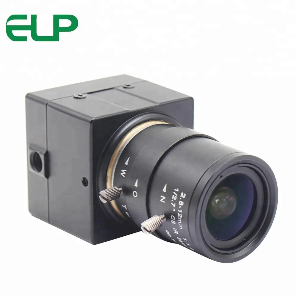 ELP 720P HD USB camera YUY2 and MJPEG machine Vision CCTV Video Webcam with 2.8-12mm manual varifocal CS Mount lens