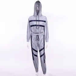Wholesale Hooded Reflective Tracksuit For Women