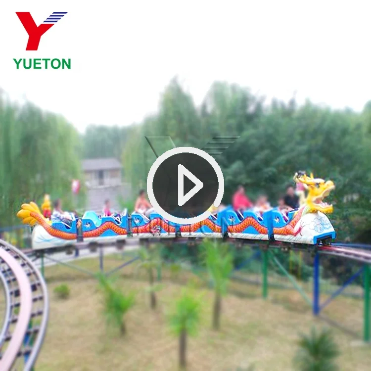 Luna Park Facilities Rides Track Mini Small Sliding Dragon Train Roller Coaster Car