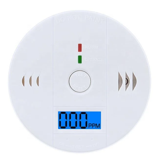 Carbon monoxide alarm Honeycomb soot detector CO blue smoke detection LCD display alarmer