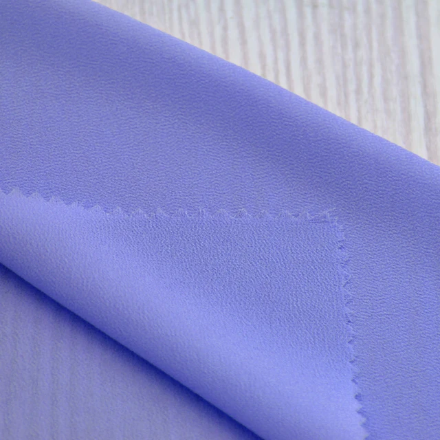 Однотонная окрашенная шифоновая ткань 75D 24T, 100% полиэфирная ткань