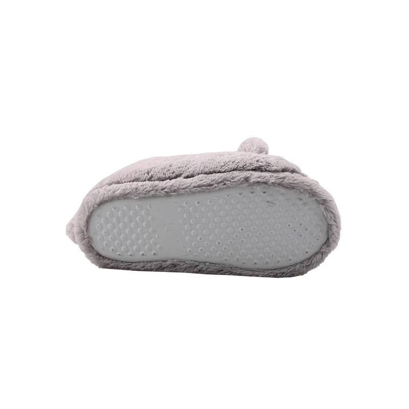 Factory direct custom 3D plush animal indoor winter fur slippers for women