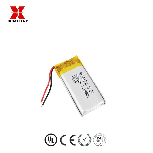 wholesales best quality lipo 3.7v battery 551735 320mah with pcm for electric shaver