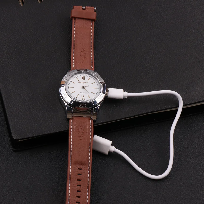 Unique design windproof usb cigarette lighter watch electric lighters for man