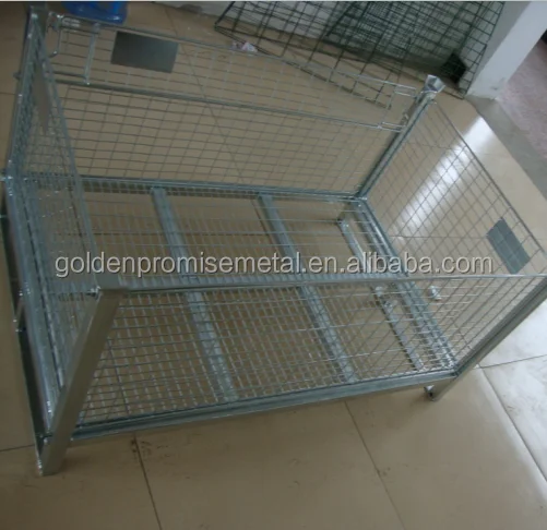 Demountable Warehouse Storage Cage Wire Mesh Cage Pallet Box