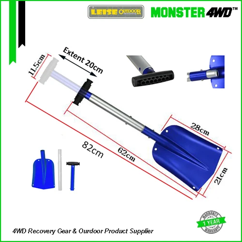 Monster4WD Powder Coated 3piece Aluminum Sport Utility Camping Shovel