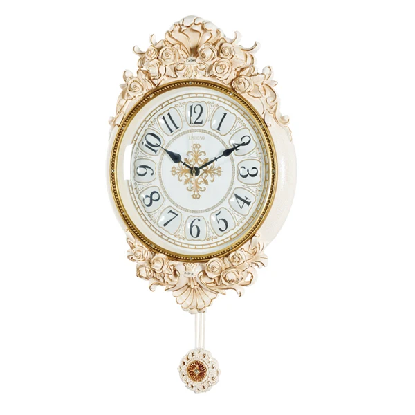 28 inch plastic antique  pendulum wall clock B8200
