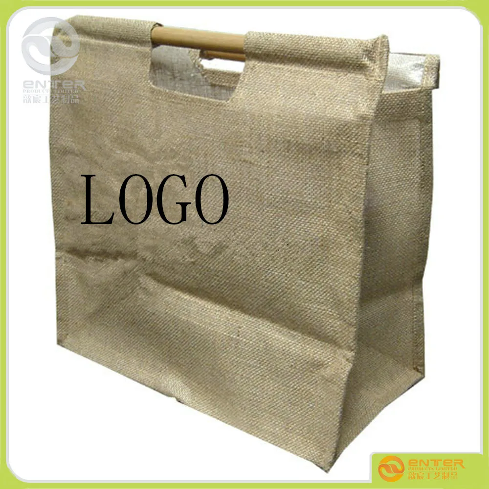 
Custom Made Reusable Jute Shopping Bags With Logo sewing machine 