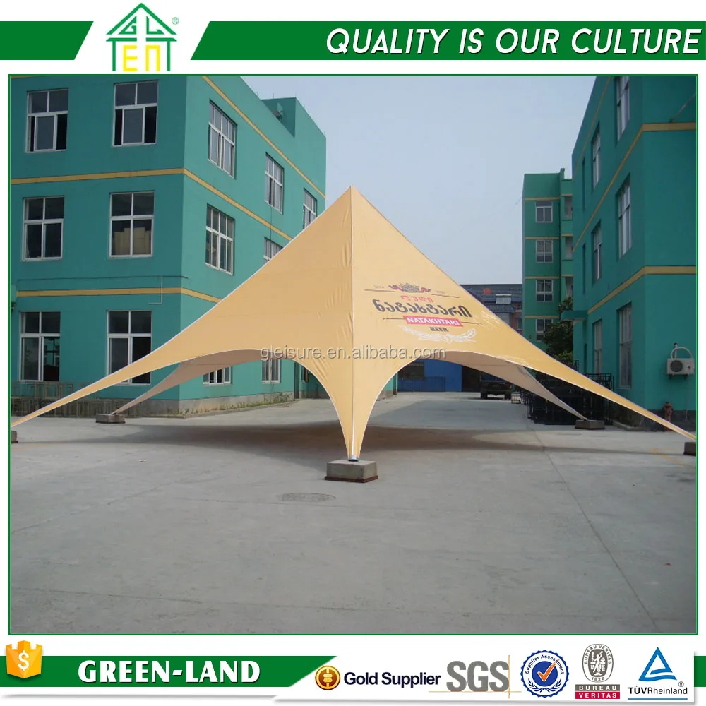 
Cheap Beautiful Diameter 16M Single Pole White Star Shade Canopy Tent Gazebo Canopy For Sale 
