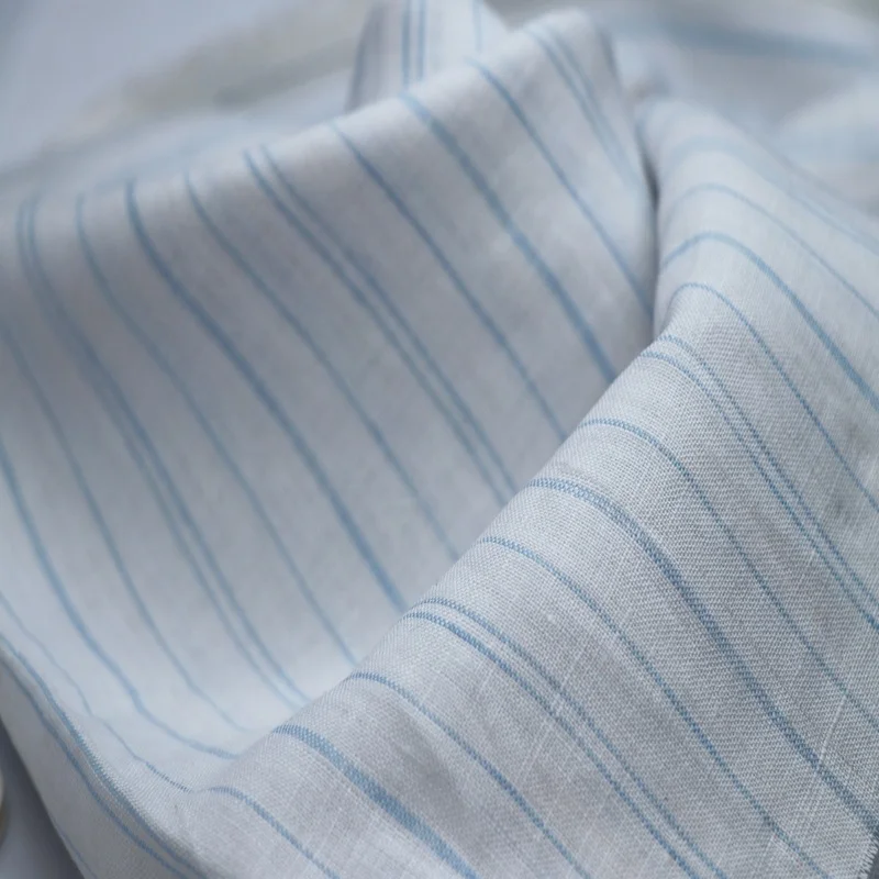 Высококачественная Яркая Цветная окрашенная полосатая льняная ткань 100%