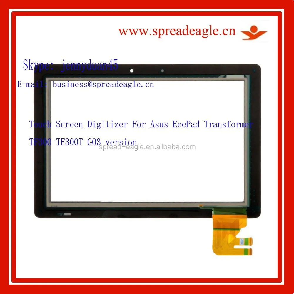 Черный сенсорным экраном дигитайзер для Asus EeePad трансформатор TF300 TF300T G03 версия сенсорная панель
