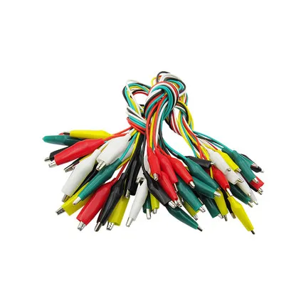 Alligator metal cable clip test clip cable length 55CM Yellow