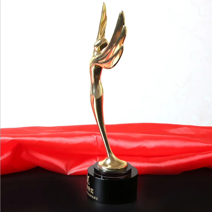 European Popular Style Trophy Cup Metal Gold Foil Product Type Emmy Award Trophy