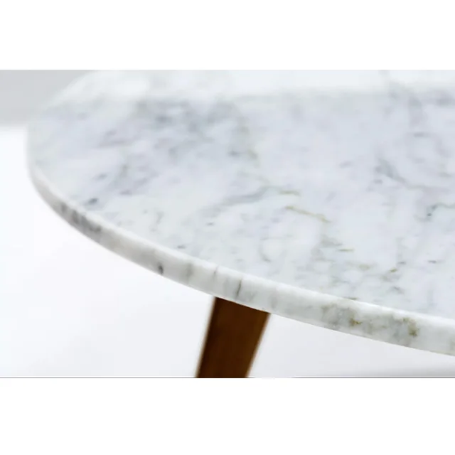 Carrara White Round Marble Dining Table Top