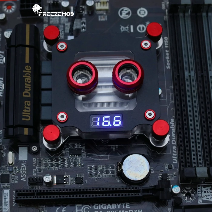 Блок водяного охлаждения центрального процессора, встроенный датчик температуры для платформы INTEL.