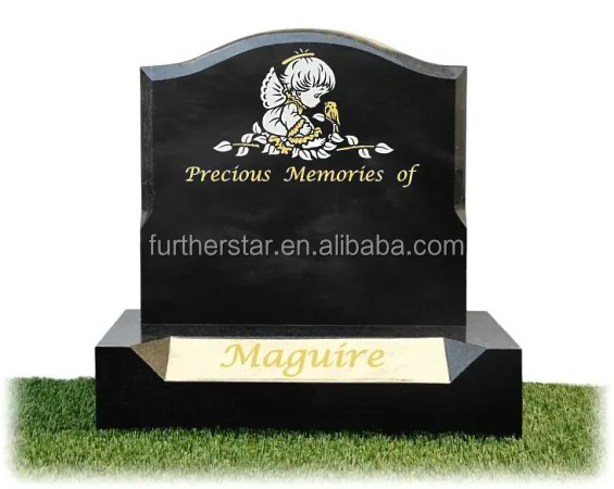 Black granite tombstone granite monument