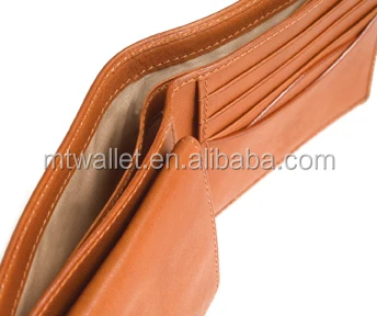 Pocket cow hide imperial leather wallet, rfid blocking handmade wallet baron with double currency divider gusset