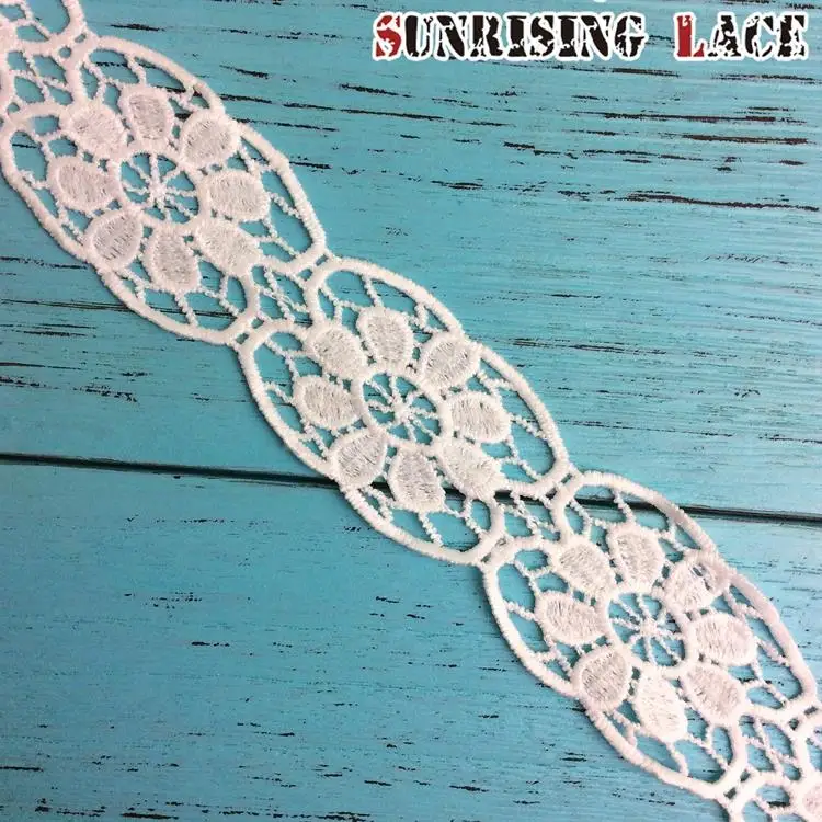 Factory Wholesale Guipure Polyester Trim Lace Embroidery