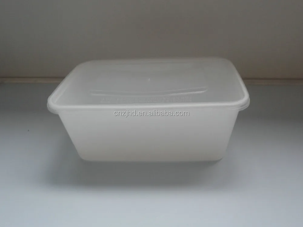 750ml disposable plastic rectangular take away fast food container packaging box