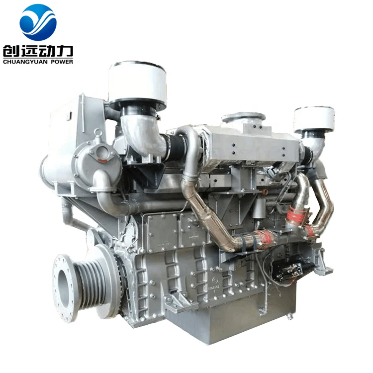 Water cooling Sdec Sc15g Man Series inboard diesel marine engine for boat 280-330kw