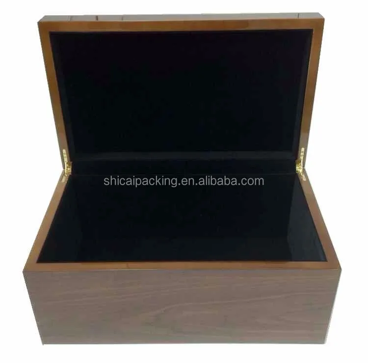 
Walnut Piano Finishing Wooden Boxes For Single Wine Bottles 