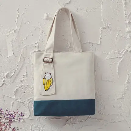 Eco friendly recycled colorful tote shopping cotton canvas bags