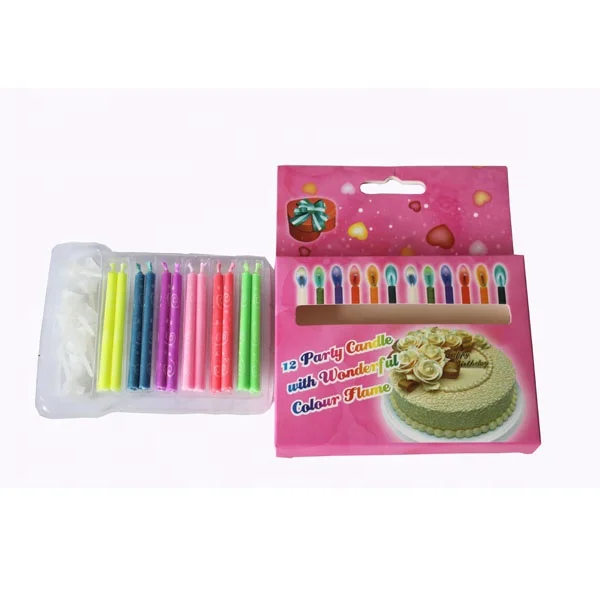 12piece for party wonderful  colour flame birthday candle