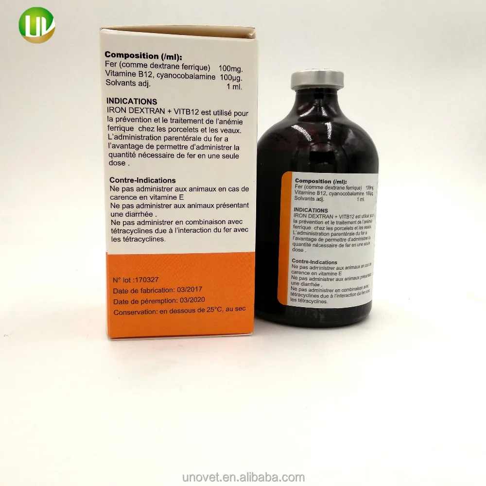 
poultry farming antianemia injection vetamin b12 iron dextran 