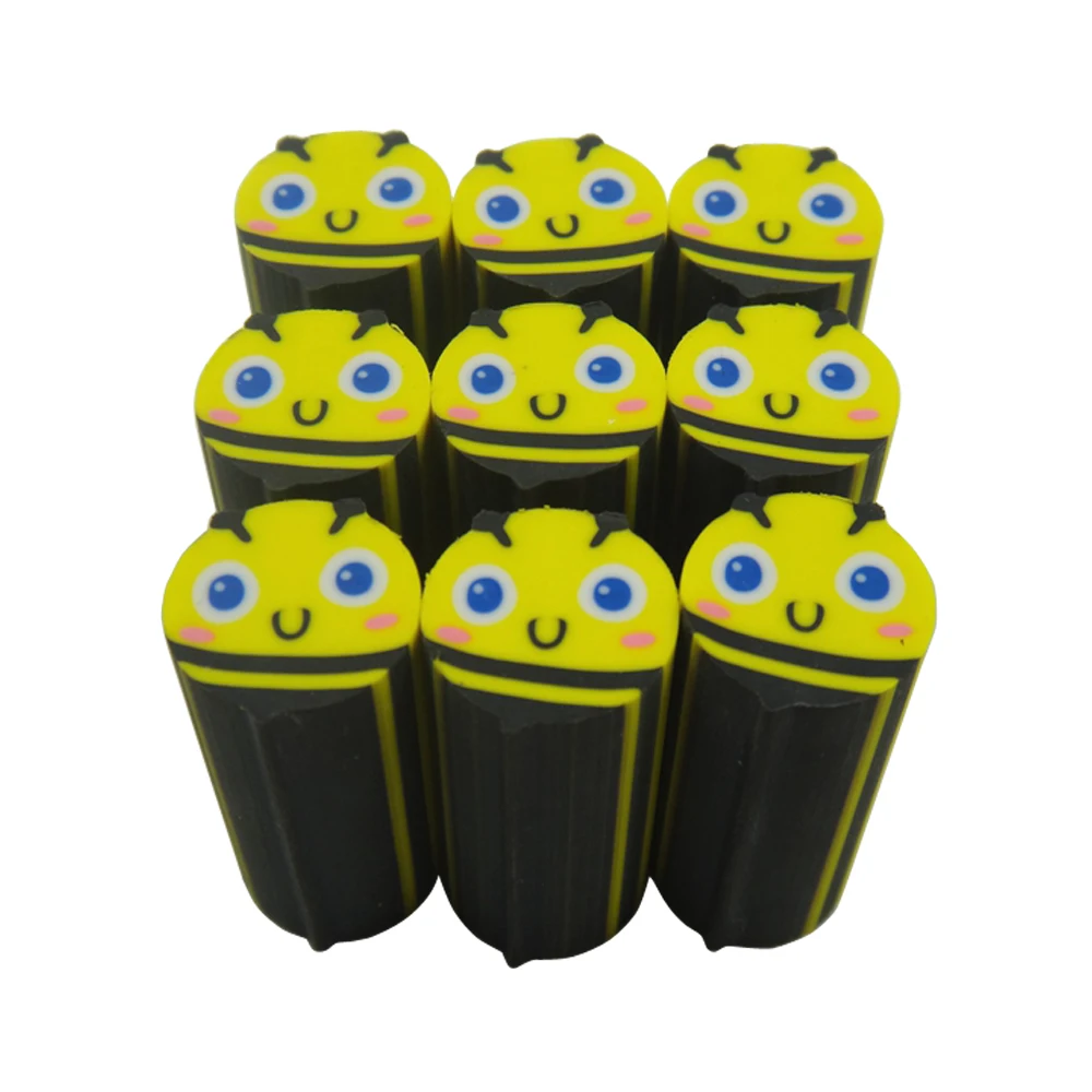 China Wholesale Creative Bee Wooden Pencil Eraser