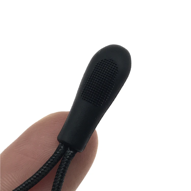 
Factory direct sale soft plastic cord zipper slider puller custom rubber zipper pulls 