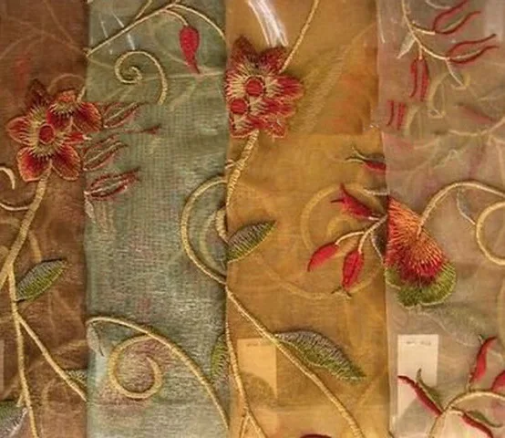 
Wedding textile silk polyester embroidered furniture upholstery fabric 