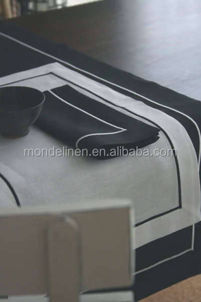 
hemstitch linen table mat placemat 