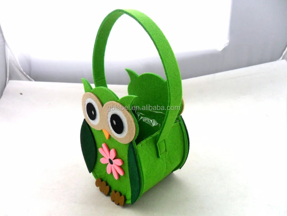 Custom any cute design fancy promotion souvenir felt basket bag