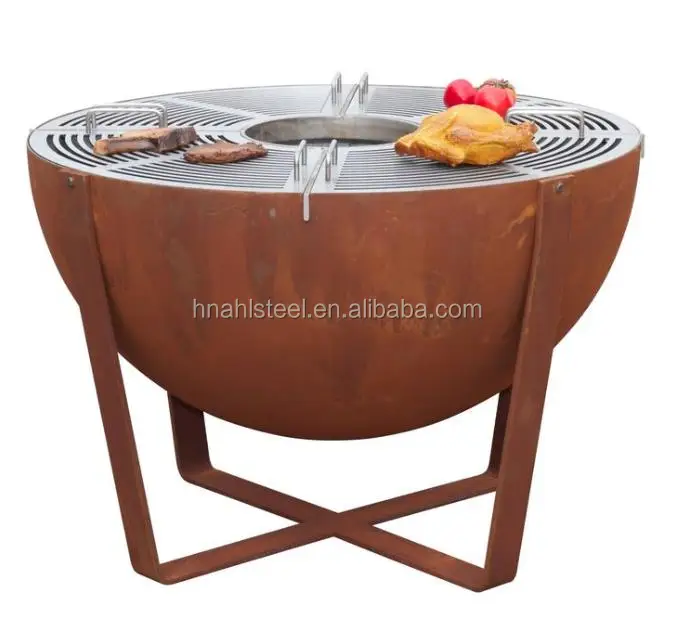 Outdoor Small Decorative Corten Steel Cast Iron Bowl BBQ Fire Bowl