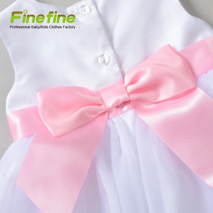 Wholesale New Spring Embroidery Kids Party Wear Dresses with Underpants for Baby Girls