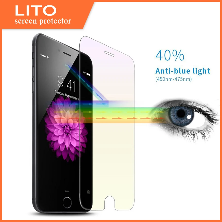 Горячая распродажа китай сексуальный фильм голубой стекло экран протектор для iphone 6