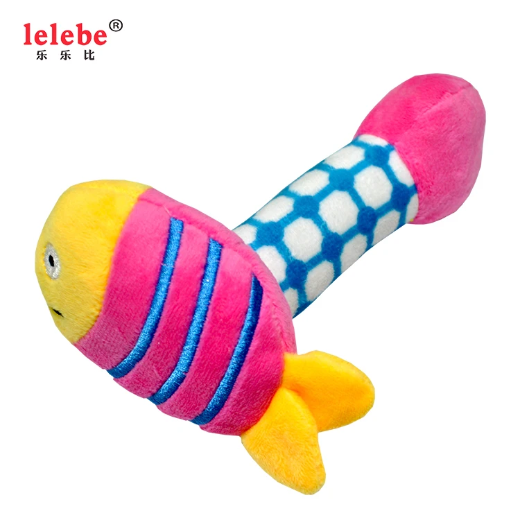 lelebe 2019   pet toy plush  baby rattle  children fish organic  empty   soft toy  wholesale with toys for new born babys