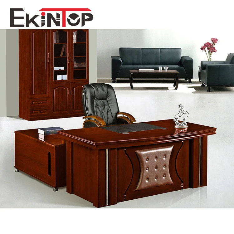 MDF office furniture 1.6m boss ceo office desk table with locking drawers