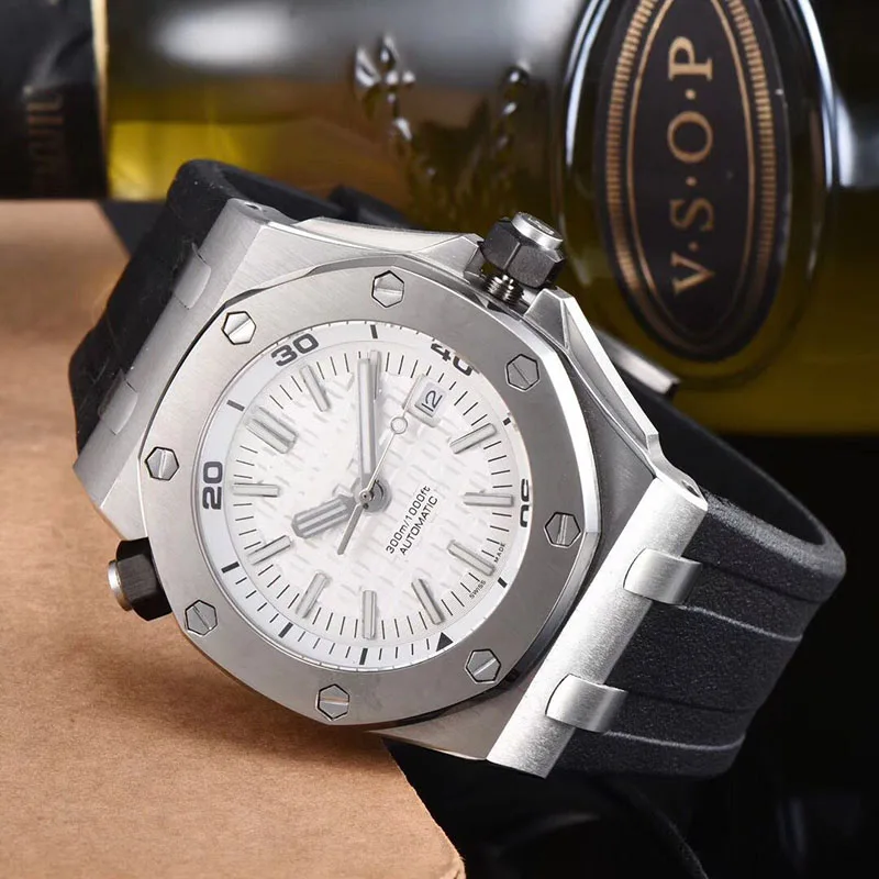 2019 Silicone Strap Big Steel Metal Dial Design Watches for Men