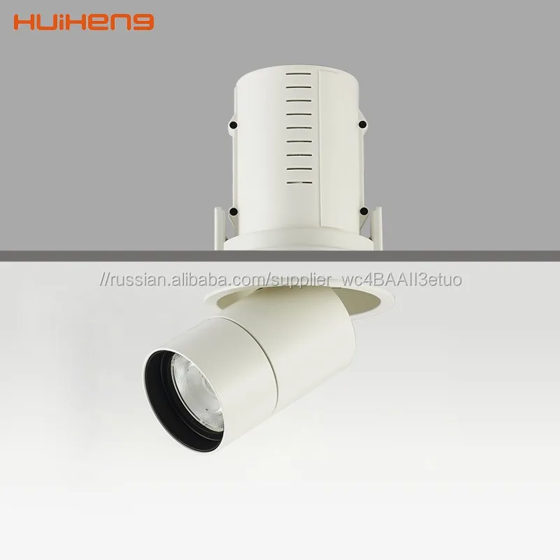 Регулируемый светодиодный встраиваемые выдвижной CREE COB 15 Вт решетка светильники с LED